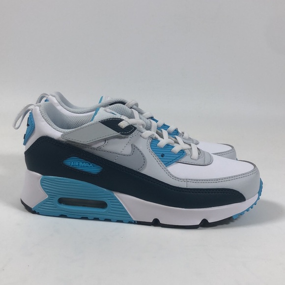 Nike Air Max 90 EasyOn (PS) White/Blue HF6357-100 NWOB - Picture 2 of 5